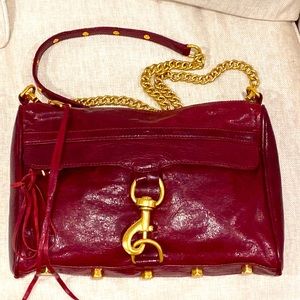 Rebecca Minkoff burgundy leather wine 🍷 color purse shoulder bag